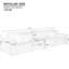 Velours côtelé, 4 places, et gris, coussins amovibles, coussins, support confortable, tissu, structure en bois massif, pieds en plastique, assise en velours côtelé gris facile à assembler avec 2 coussins amovibles
