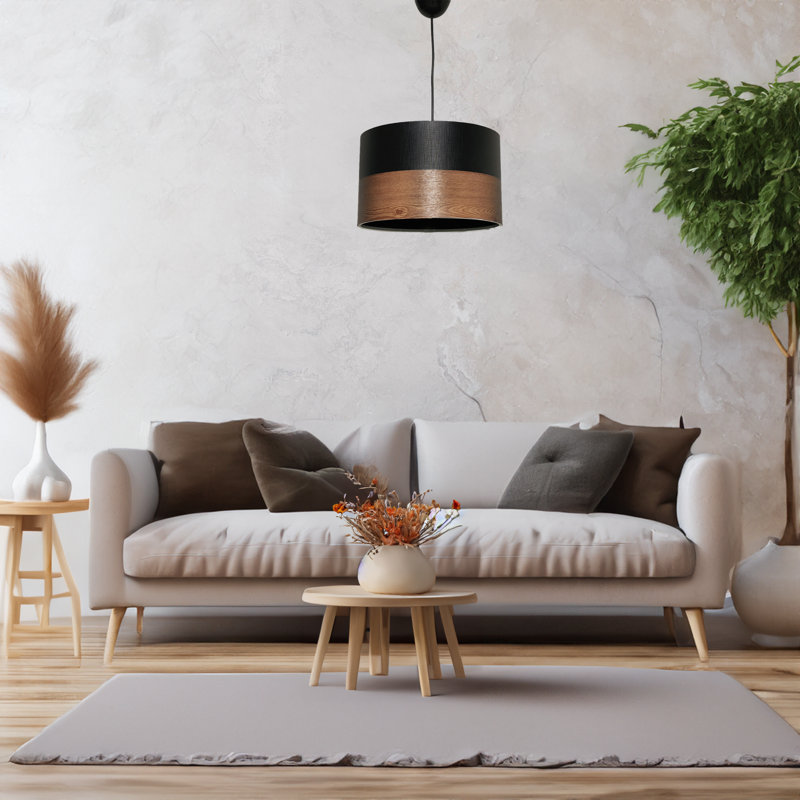 Luminaire suspendu cylindrique à 1 lumière