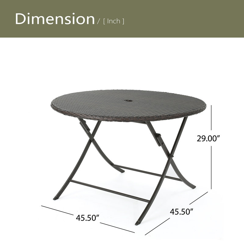 ROUND FOLDABLE DINING TABLE
