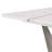 Dian Dining Table, White And Chrome, Extendable Rectangular Top 64-78 Inch