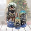3 Piece Wolves Matreshka Nesting Doll Set