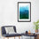 "winter waves" , reproduction d’art sur toile tendue en bleu vert dégradé
