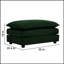 Canapé modulaire en chenille 2 places avec repose-pieds en forme de L 2 places Petit espace vert Chenille