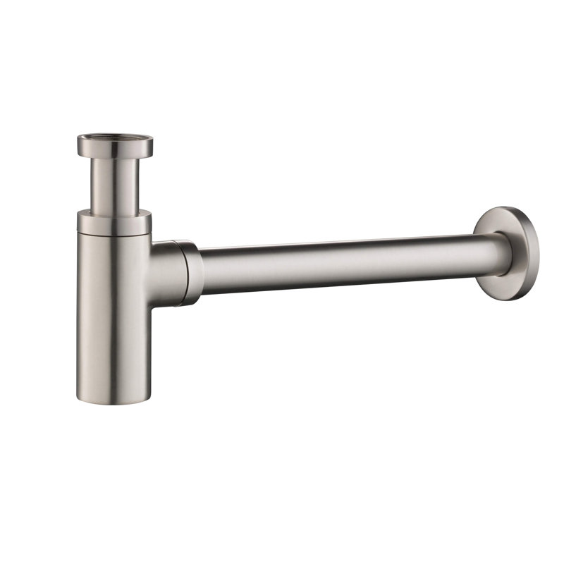 Siphon pour bouteille de salle de bain Kibi, Nickel brossé