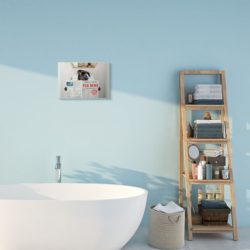 «Bathroom Carlin», H 10 po x l 15 po x P 0,5 po, Plaque murale