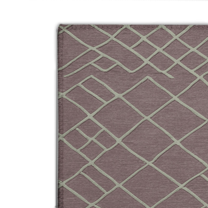 Tapis noir intérieur et extérieur Trellis, Rectangulaire 2 pi x 3 pi