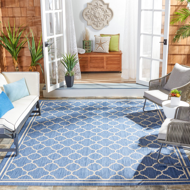 Herefordshire Performance Geometric Indoor/Outdoor Area Rug, Rectangle 8' x 11'