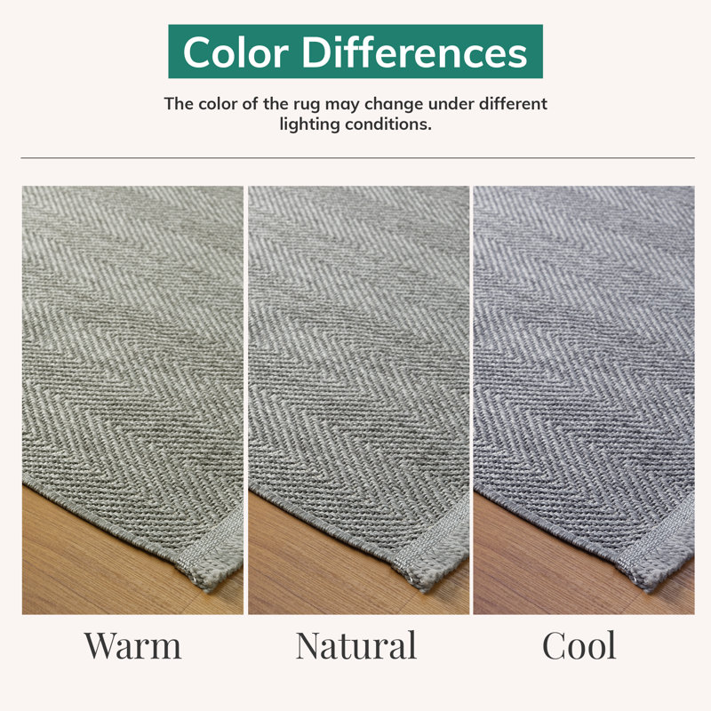 Modern Farmhouse Zigzag Area Rug, Rectangle 6' x 9'