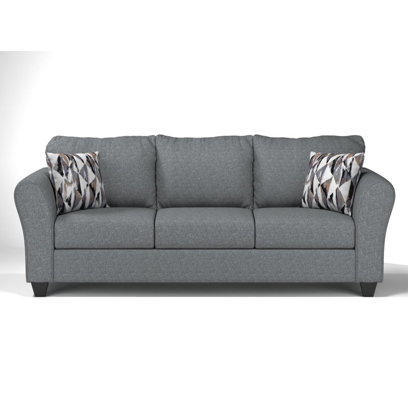 Ellaria Upholstered 71'' Loveseat, Gray, 39" x 96" x 38"