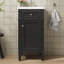Ensemble de meuble-lavabo simple autoportant avec porte à fermeture douce, tablette réglable-128979799