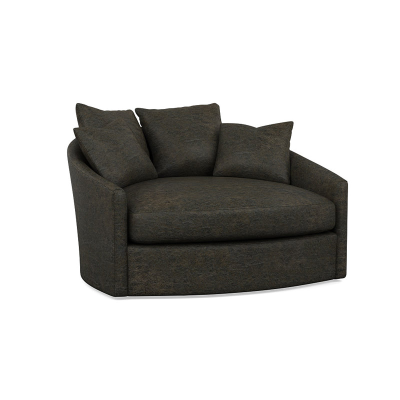 Fauteuil demi-tonneau rembourré Otso, Acier Palance