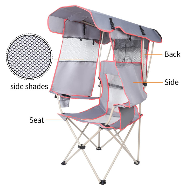 Folding Camping Chair, Gray