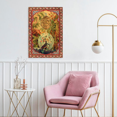 Art contemporain fleur rétro