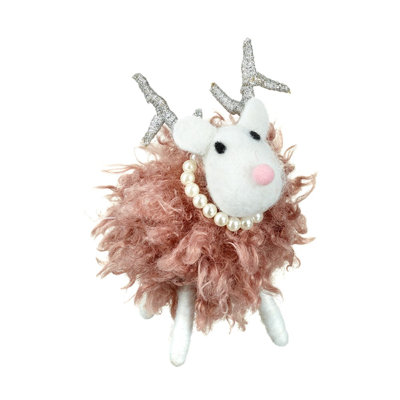 Christmas Deer Stuffed Holiday Accent