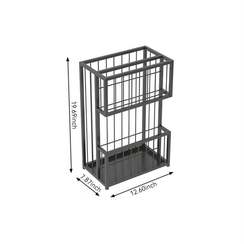 Metal Freestanding Umbrella Stand, Black