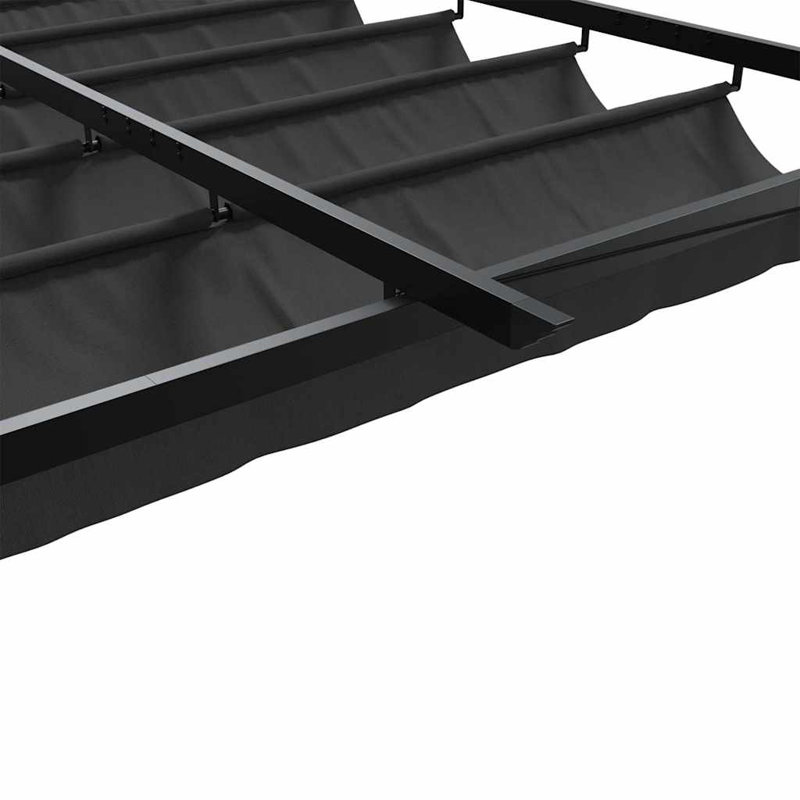  Wall Mounted Gazebo Anthracite Steel, 300" H x 300" W x 300" D, Anthracite