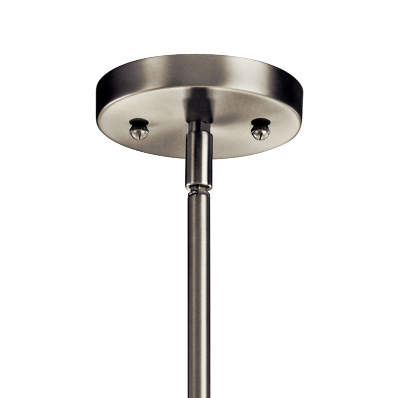 3 - Light Dimmable Drum Chandelier, Brushed Nickel
