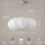 Suspension lumineuse citrouille nuage blanche à intensité variable avec télécommande pour la décoration de la cuisine et du salon.