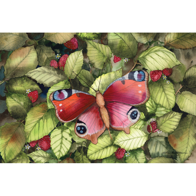 Majestic Butterfly by Kathleen Parr McKenna - Wrapped Canvas Painting, 81cm H x 122cm W