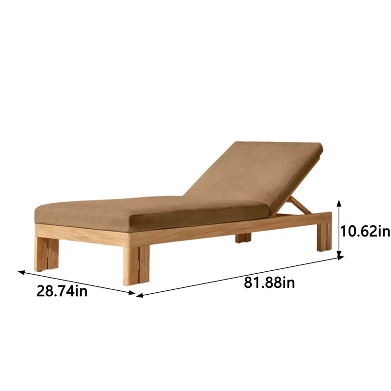 Chaise longue d'extérieur en teck pour l'extérieur