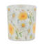 Porte-bougie à motif floral givré