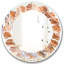 Miroir mural Crystals of Amethyst Leaves-123247465-123247466