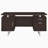 Weathered 2-Drawer Floating Top Office Desk-110644423