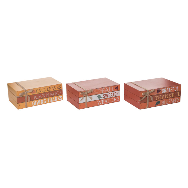  Ensemble de 3 piles de livres en MDF