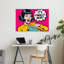 Excité, femme, déballage, rétro, art mural rétro-219532153