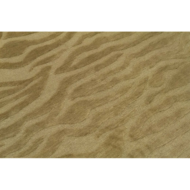 Wool Animal Print Area Rug in Beige/Brown
