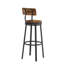 ° Tabourets de bar pivotants confortables, structure en métal brun rustique, style industriel pour les repas et les rassemblements