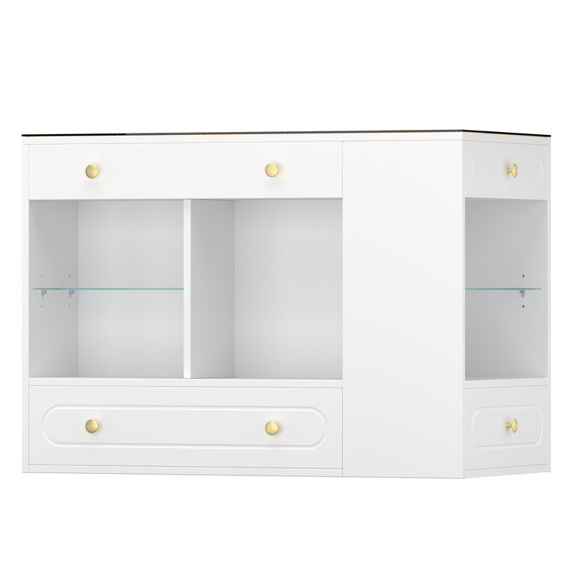Closet Island with 6 Drawers, White