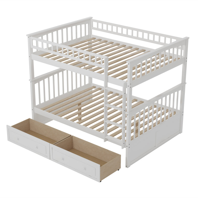 Gerolama  Wood Standard Bunk Bed , White, Full