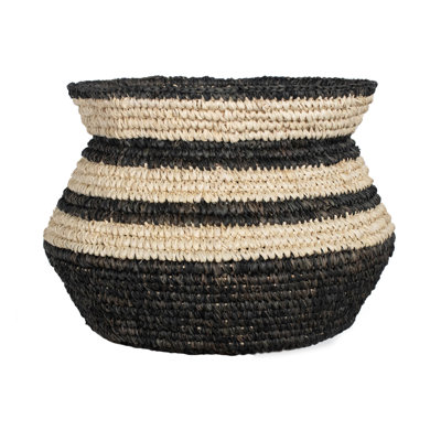 Panier rayé en ruppie maritime