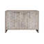 Buffet décoratif 3 portes en bois de style campagnard avec motif hexagonal Accent