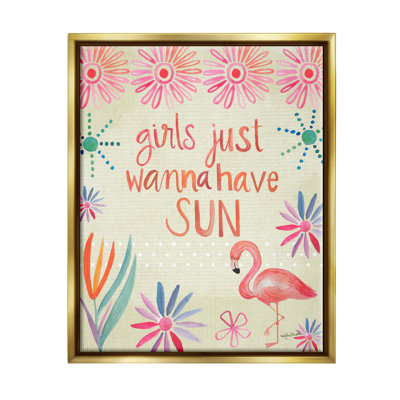 «Girls Wanna Have Sun Tropical Summer Floral» par Katie Doucette - Peinture