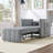 Jad Convertible Chenille Sleeper Sofa with Adjustable Backrest & Storage-510185192