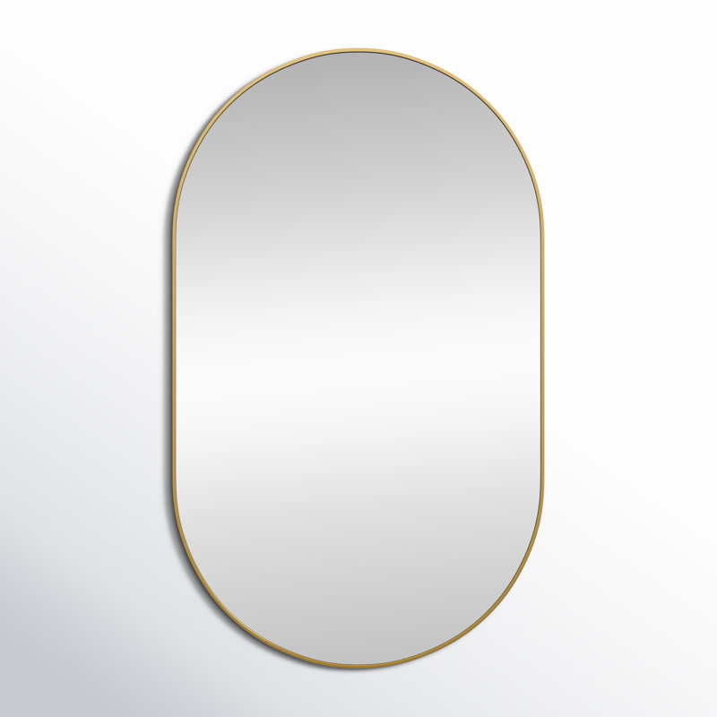 Elington Metal Oval Mirror, Brass, 60"  x 36" 