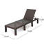 Chaise longue confortable sans coussin - Structure en fer brun