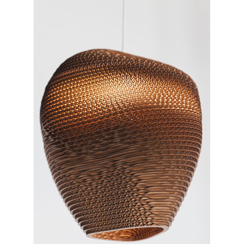 Scraplights Organic Pebbles Recycled Cardboard Pendant Light - Allyn, Natural