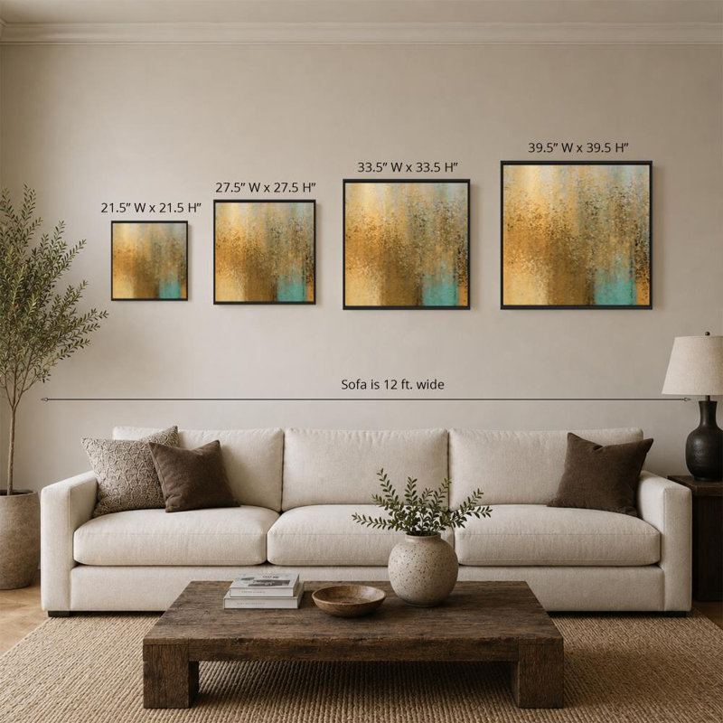 Psaume 117: louange et gloire par Mark Lawrence - impression sur toile, 24 po x 24 po / cadre noir flottant