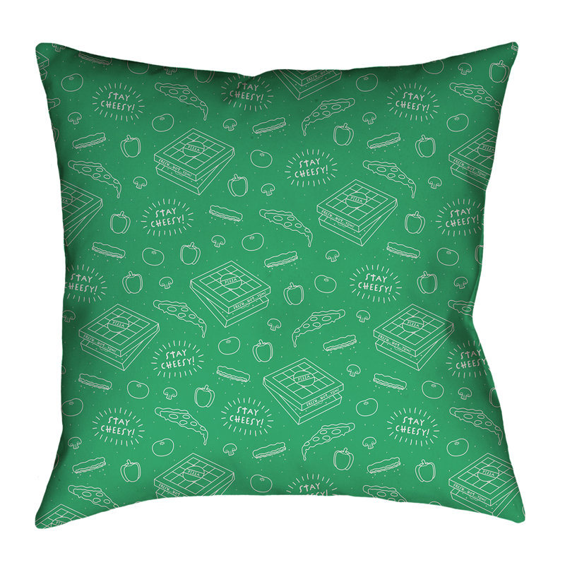 Housse de coussin Katelyn Elizabeth, 14 po x 14 po, Polyester, Vert