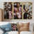 Toile avec cadre flottant or