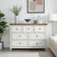 Commode moderne à 7 tiroirs, commode à tiroirs et rangement pour vêtements, armoire de rangement pour le salon, rangement pour commode de ferme BEIGE