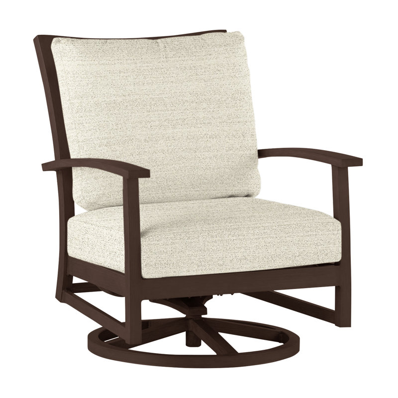 Charleston Patio Lounge Chair with Cushions, Oyster, Rollo Lace, Welt + Standard Fill