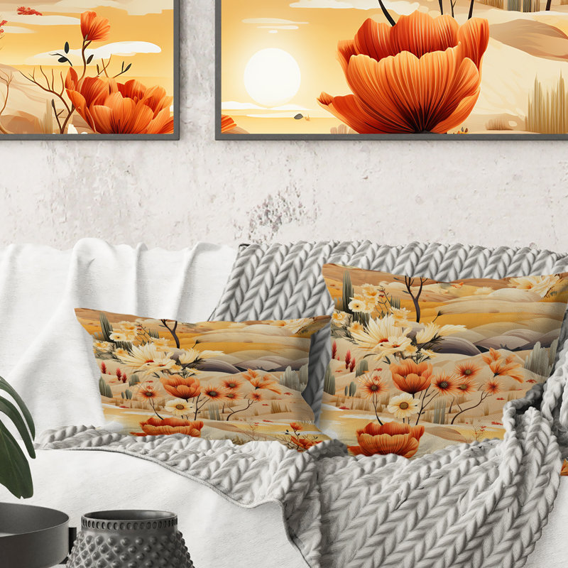 Floral Throw Pillow