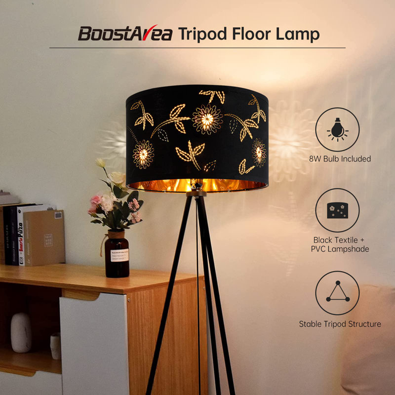 Demariya 59.02'' Matte Tripod Floor Lamp