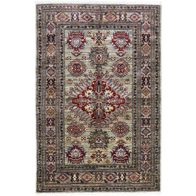 Geometric Smoke Super Kazak 3' 4" x 5'