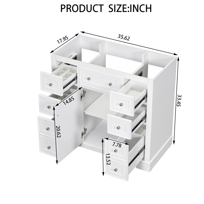 Meuble-lavabo 36 po sans lavabo, Blanc