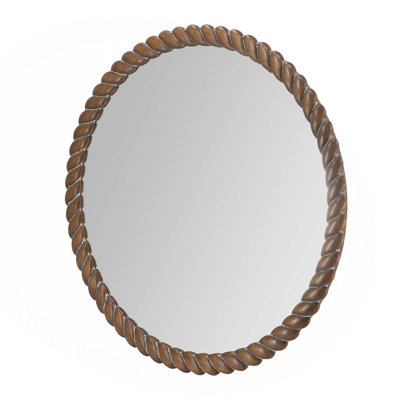 Wooden Wall Mirror With Pine Wood Frame